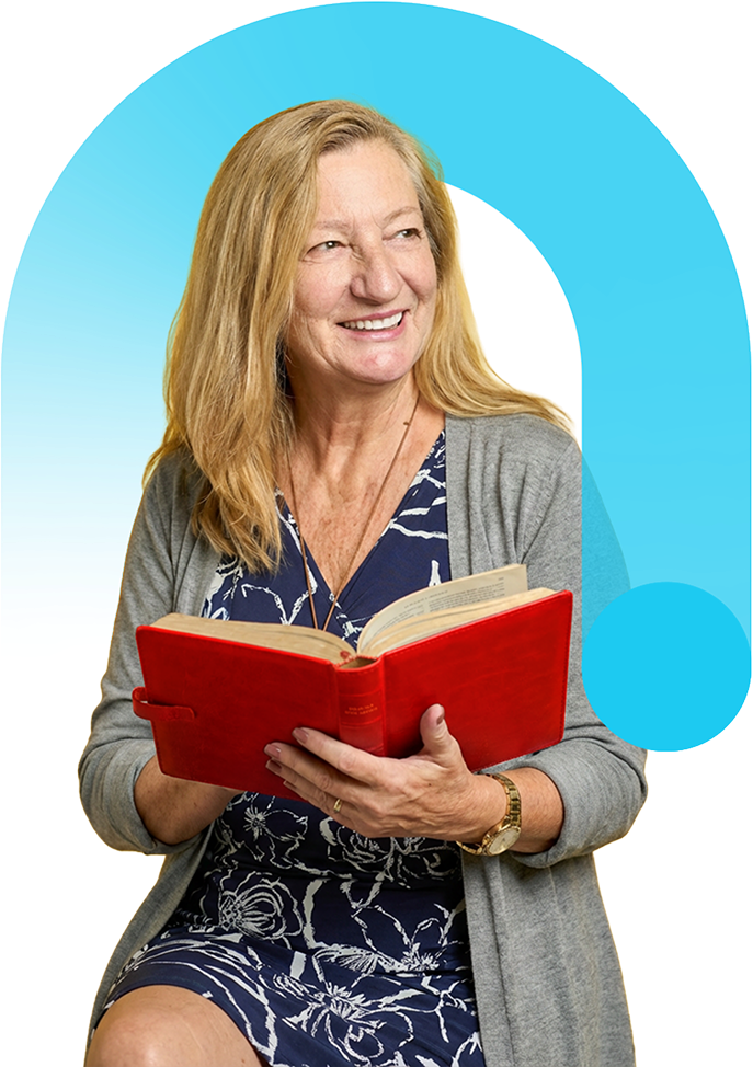 Woman with book