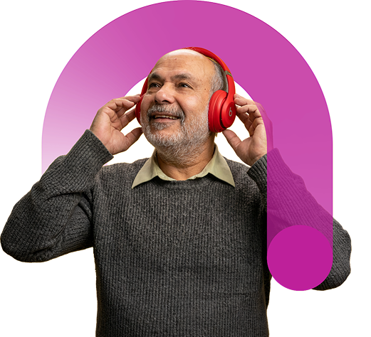 Man with headphones