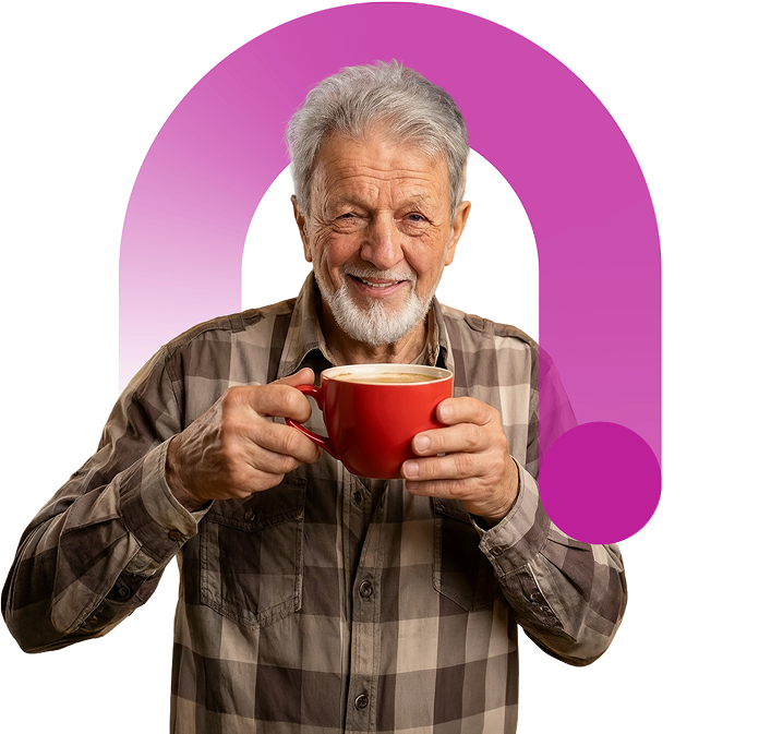 Man with mug